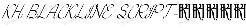 KH BLACKLINE SCRIPT字体转换